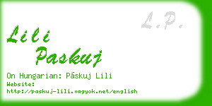 lili paskuj business card